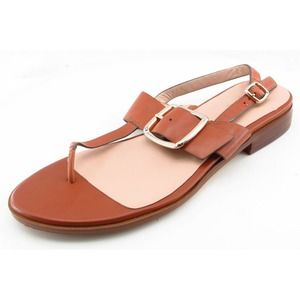 27 Edit Size 9.5 M Brown Slingback Leather Women Sandal‎ Shoes